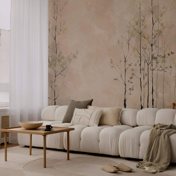 Skupina stromů s listy