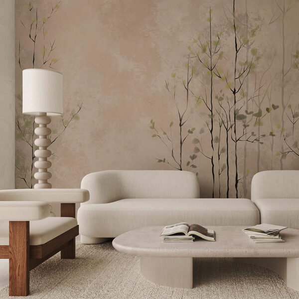 Skupina stromů s listy