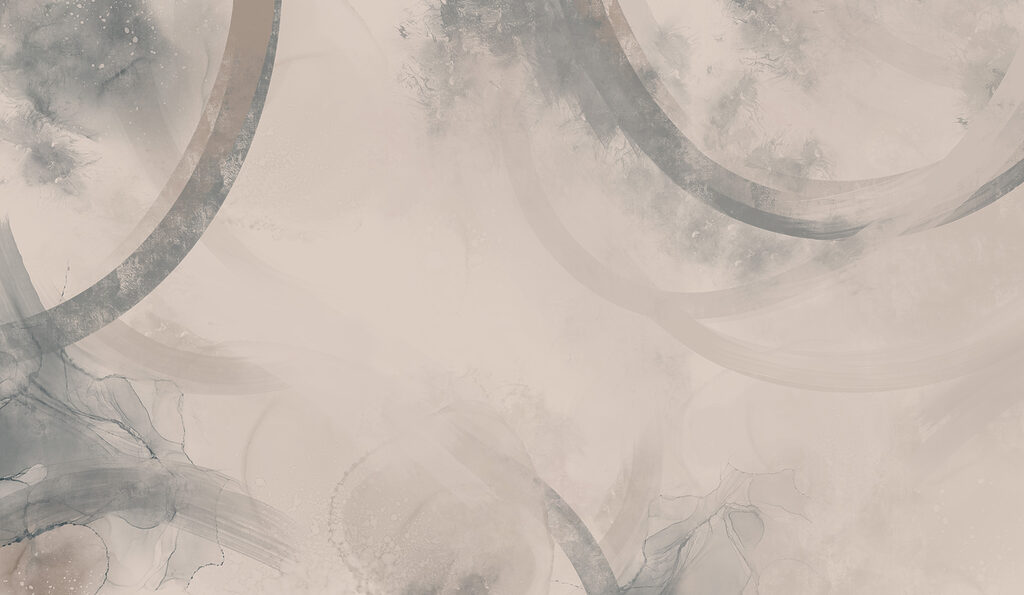 White and grey background with black and white circles