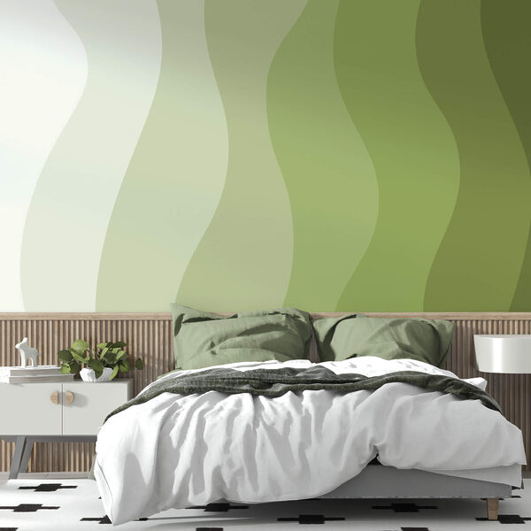 Zelené a bílé vlnovky