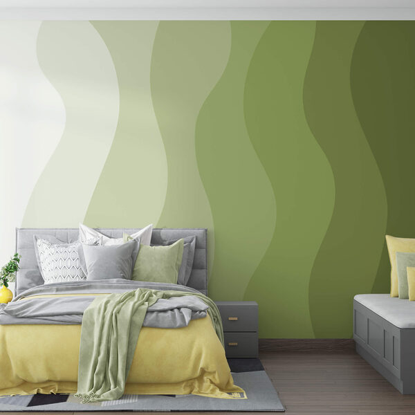 Zelené a bílé vlnovky