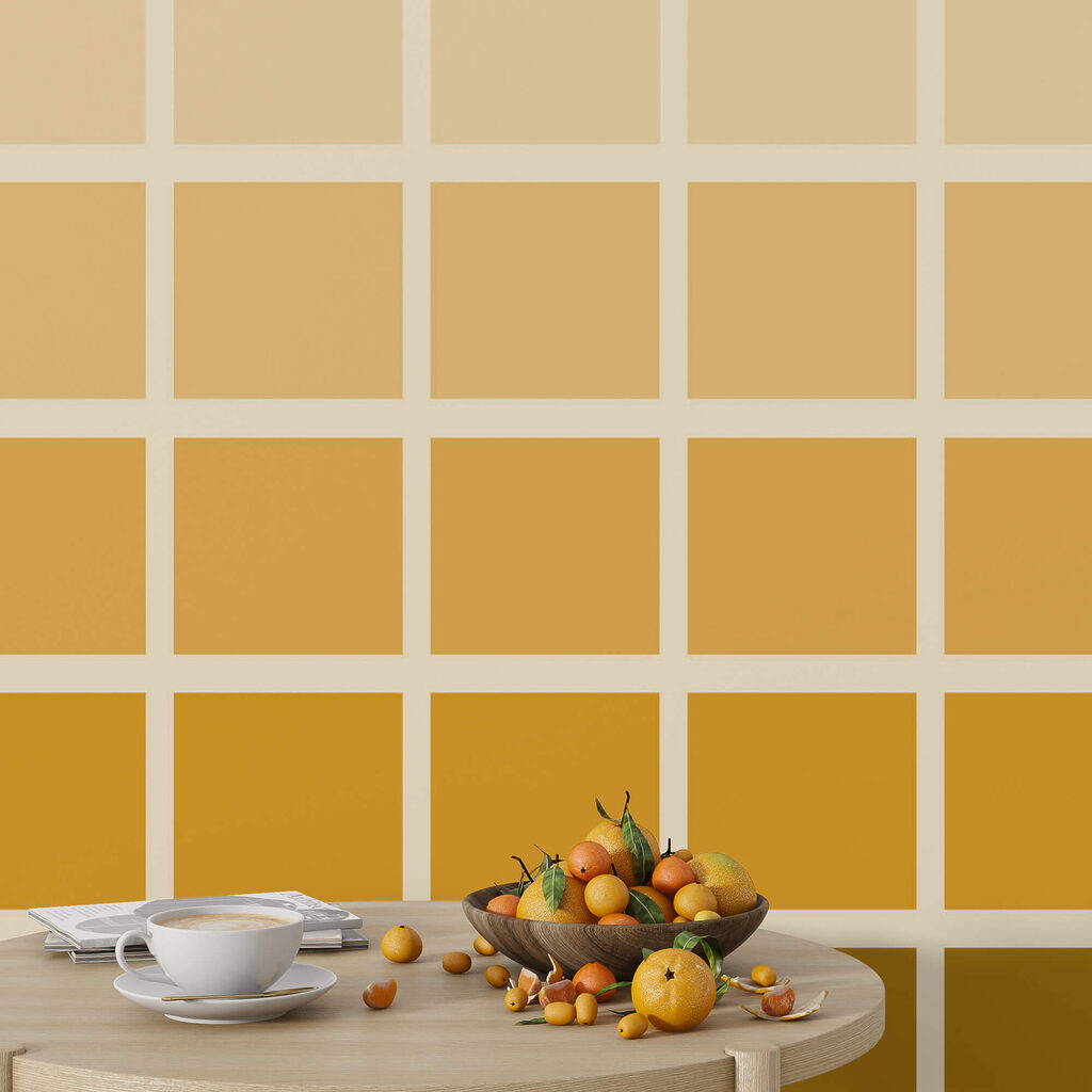 Žluté a hnědé čtverce