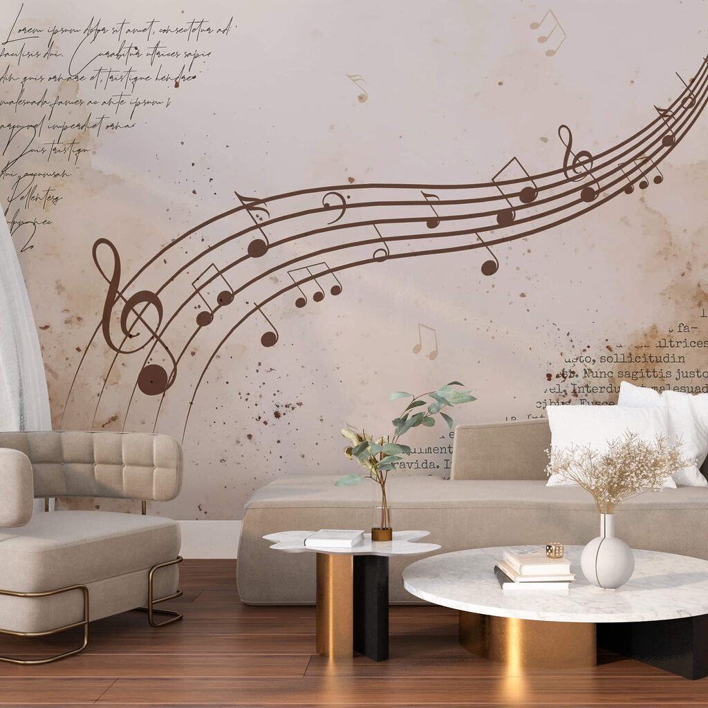 Noty na notovém papíře