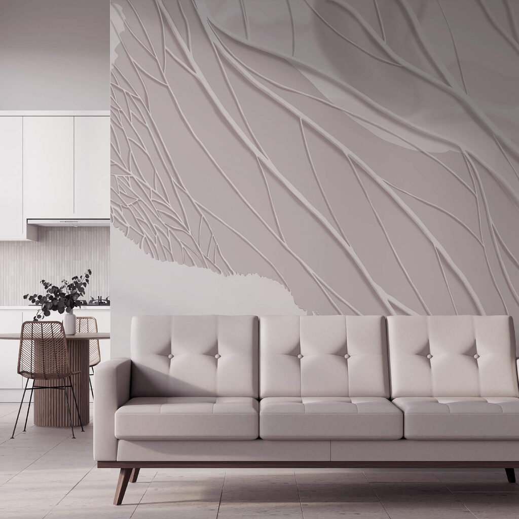 Bílé čáry na bílém povrchu