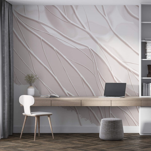 Bílé čáry na bílém povrchu