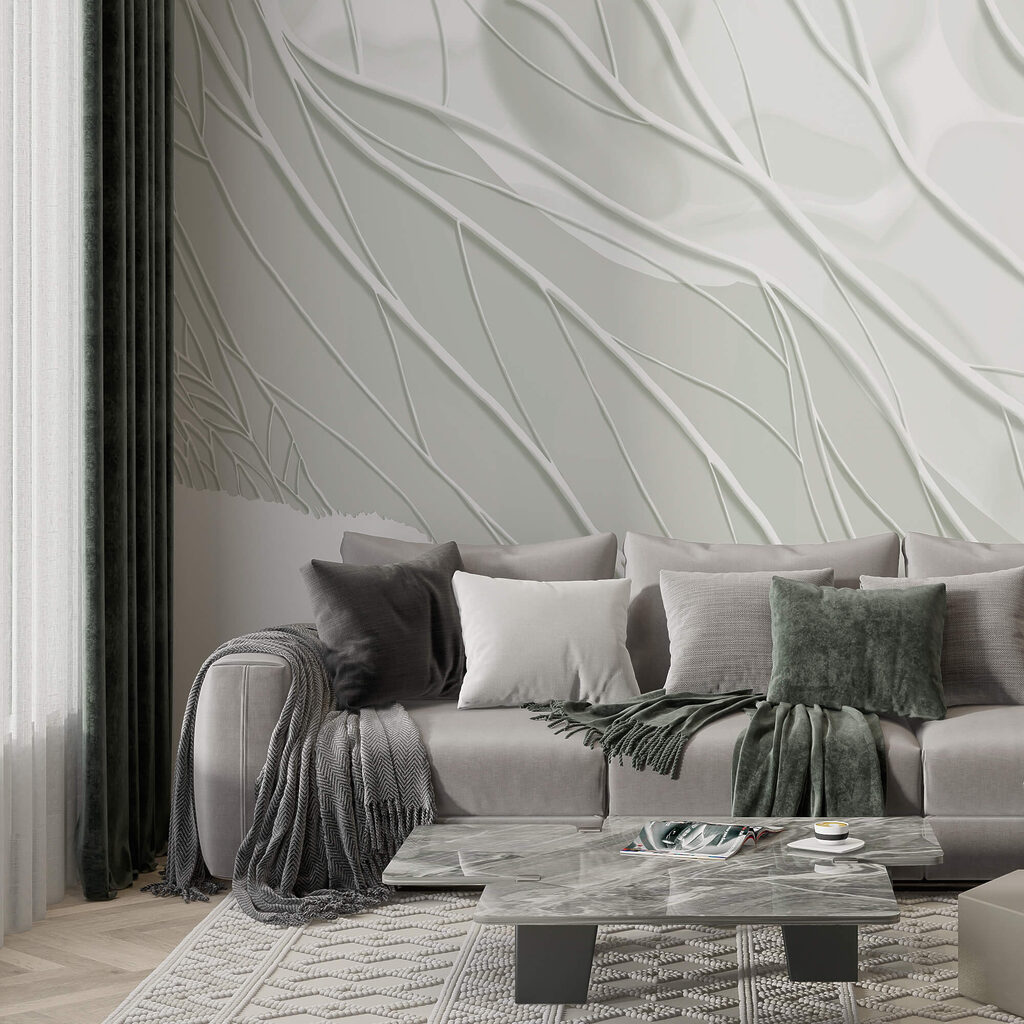 Bílé pozadí s čarami