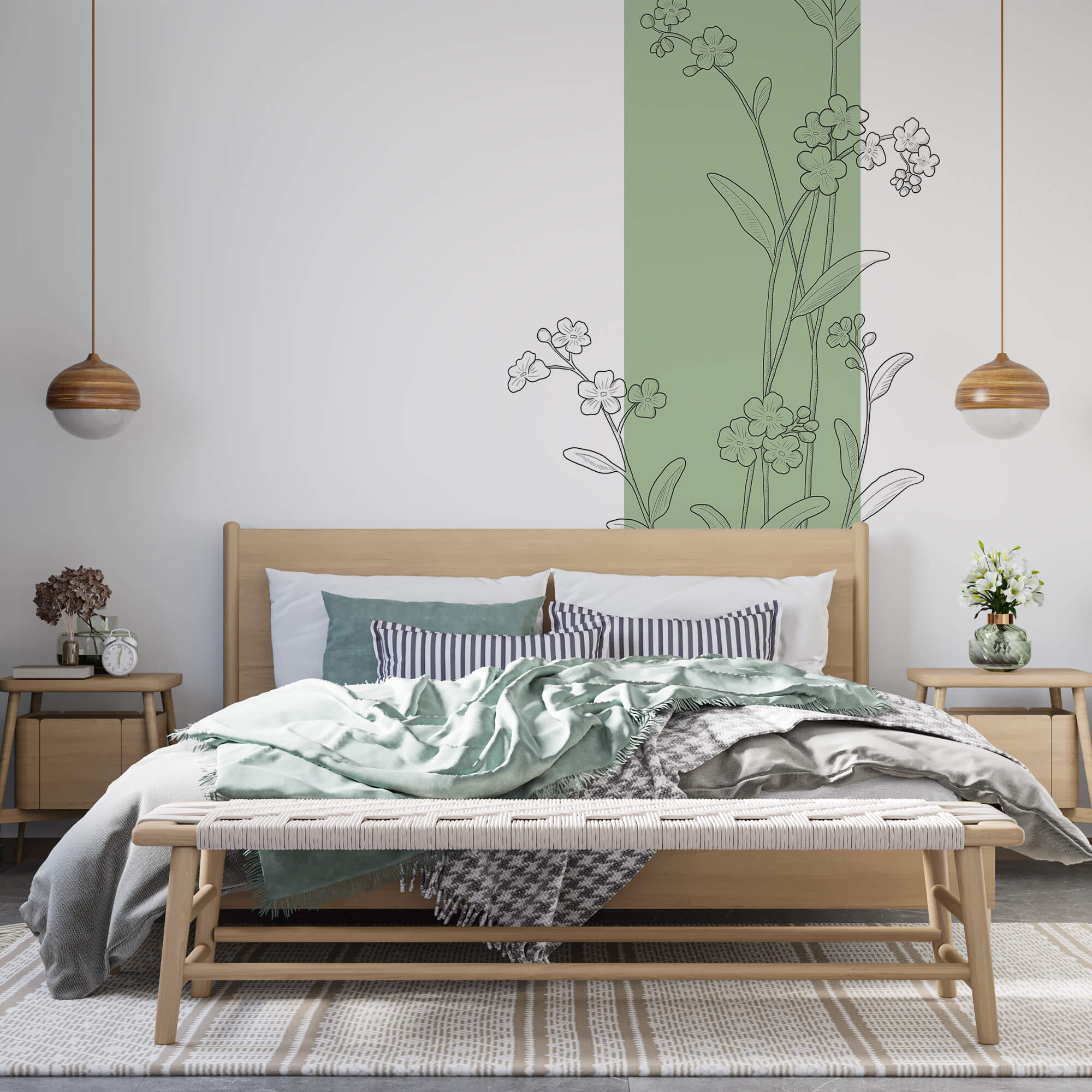 Kresba květin a listů