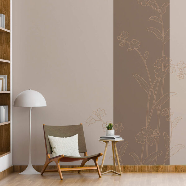 Elegantní květinový vzor na uklidňujícím pozadí