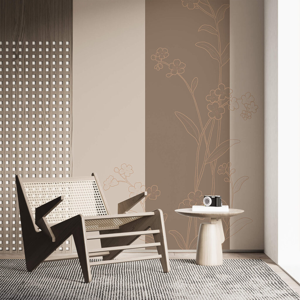 Elegantní květinový vzor na uklidňujícím pozadí