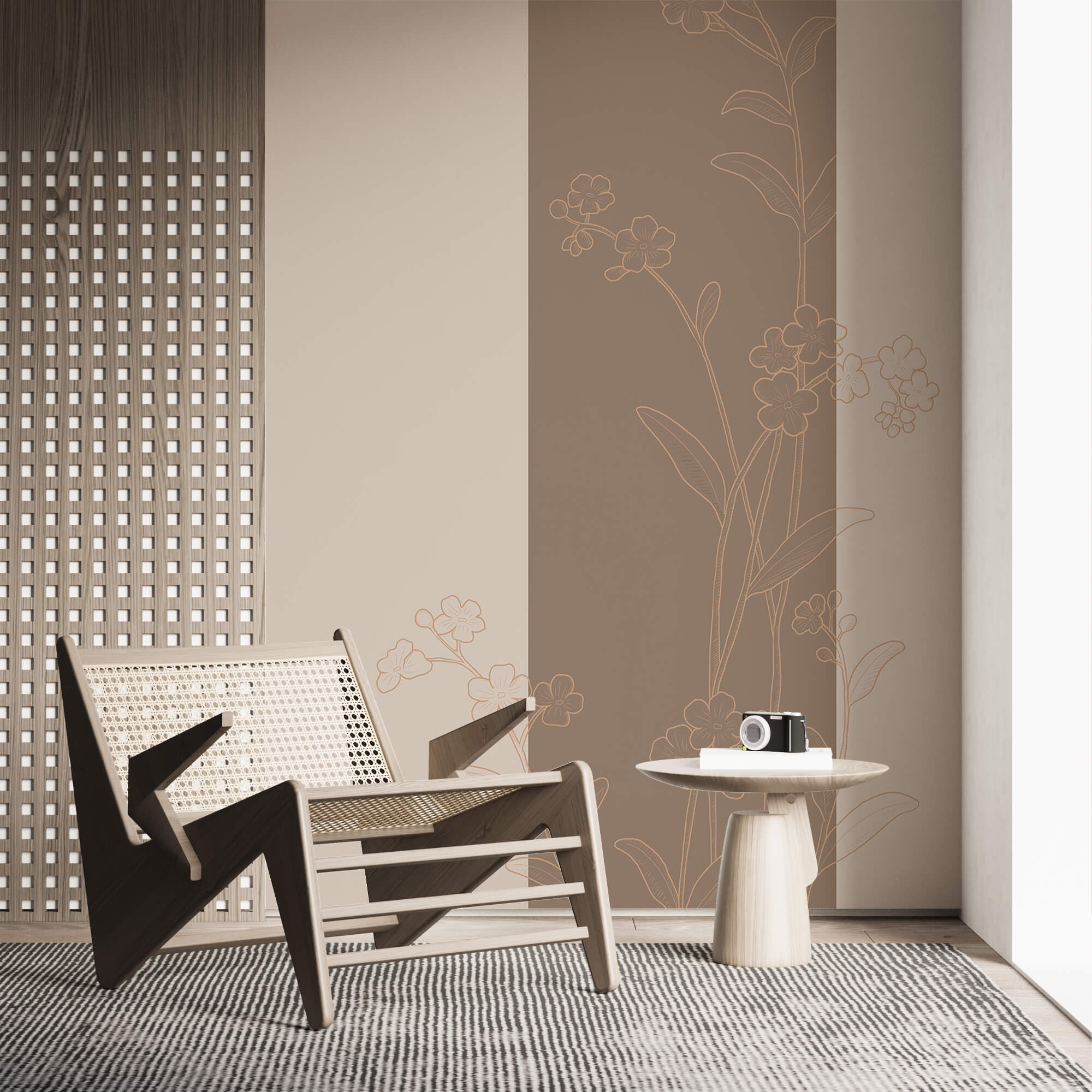 Elegantní květinový vzor na uklidňujícím pozadí