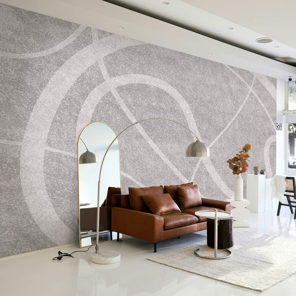 Šedý a bílý abstraktní design