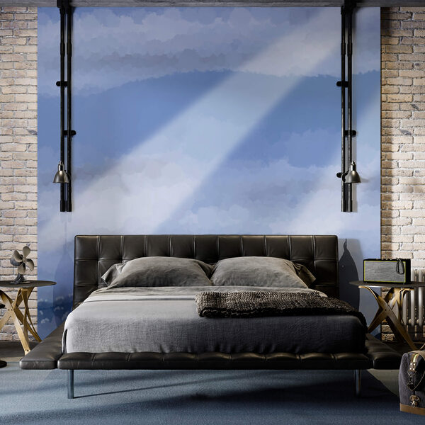 Mraky a paprsky světla na obloze