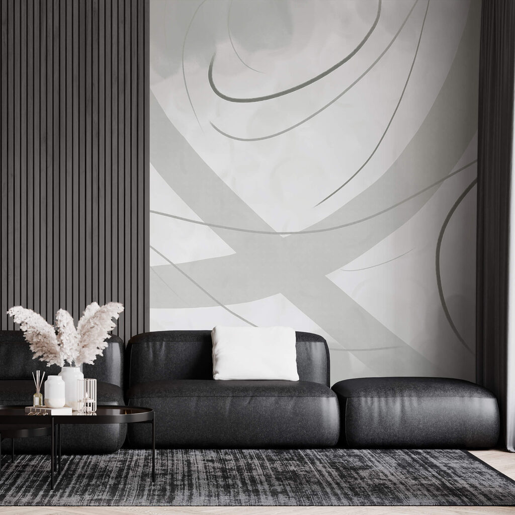 Bílé a šedé pozadí s čarami a křivkami