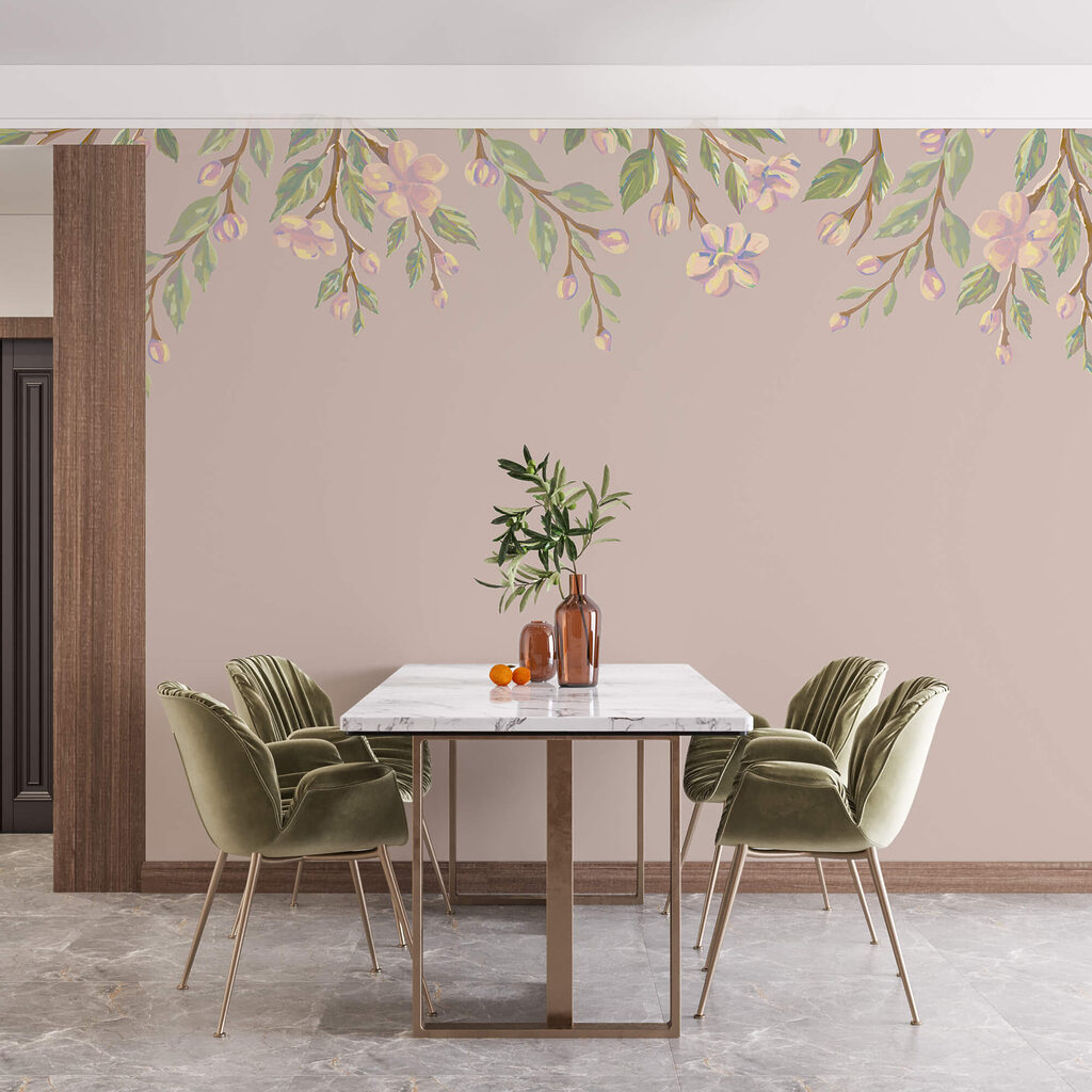 Jemný květinový vzor na jemném pozadí