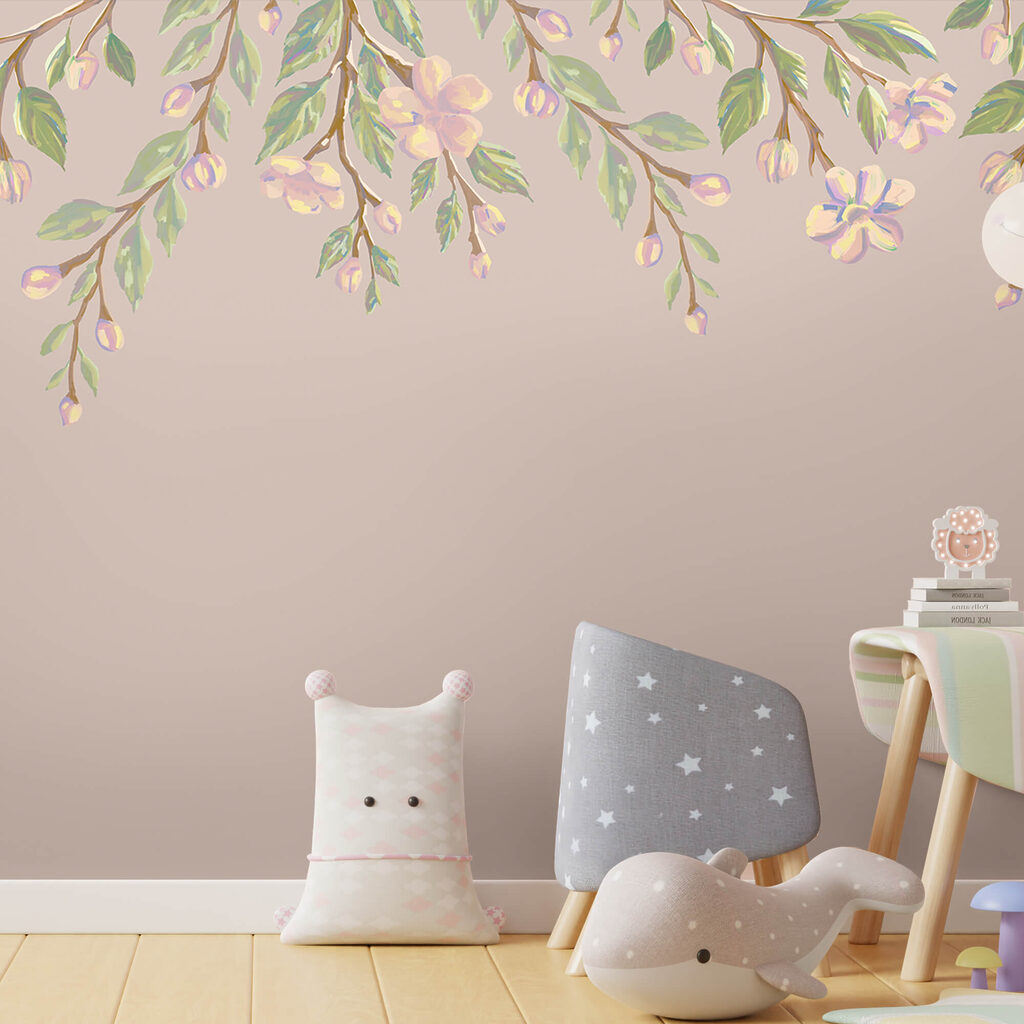 Jemný květinový vzor na jemném pozadí