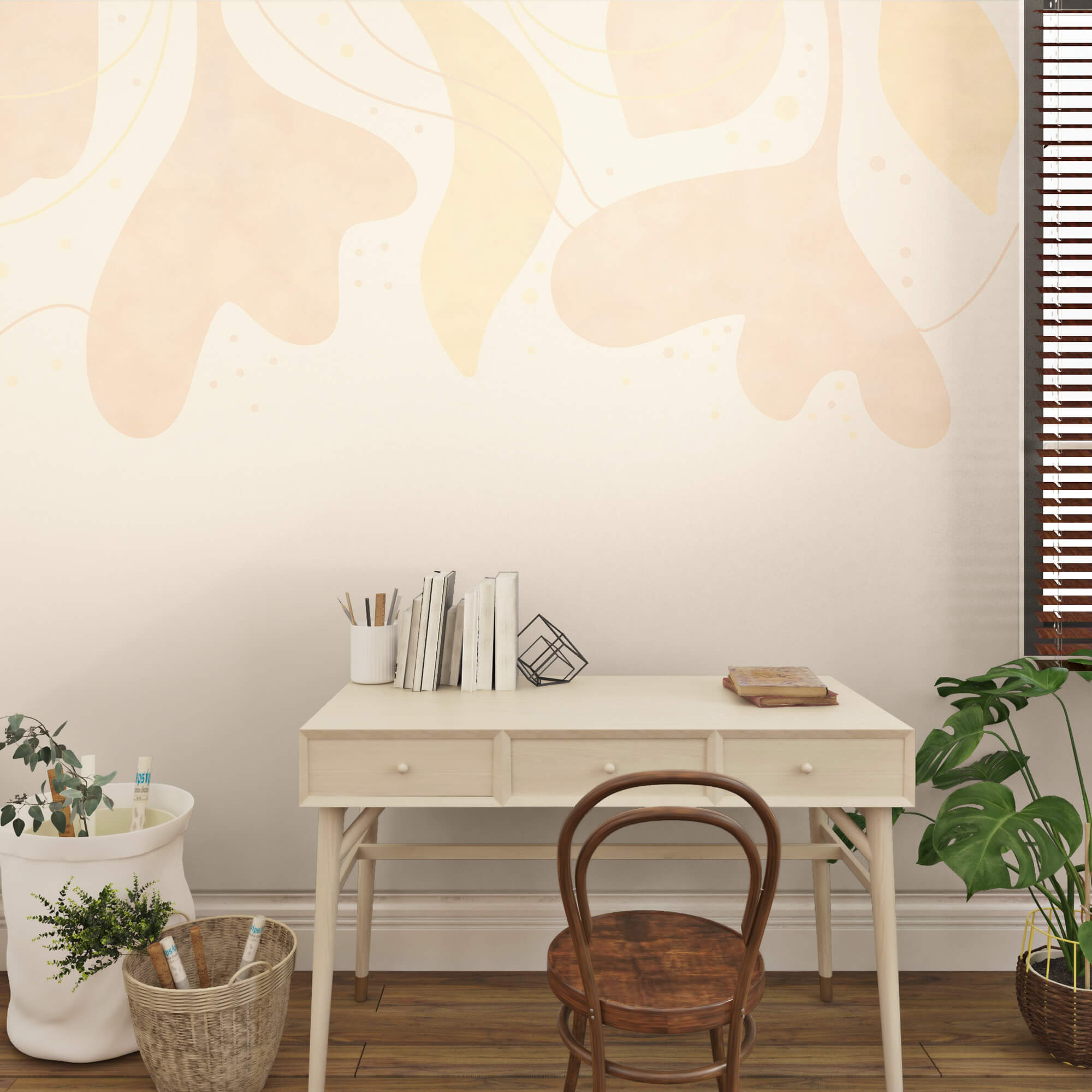 Jemné pastelové listy na měkkém pozadí