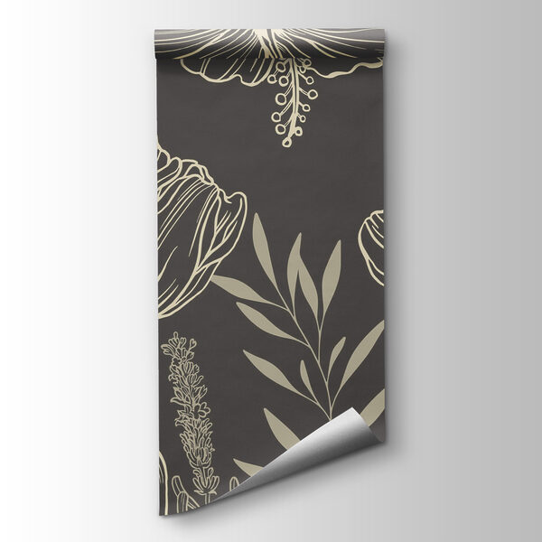 Delicate floral line art design