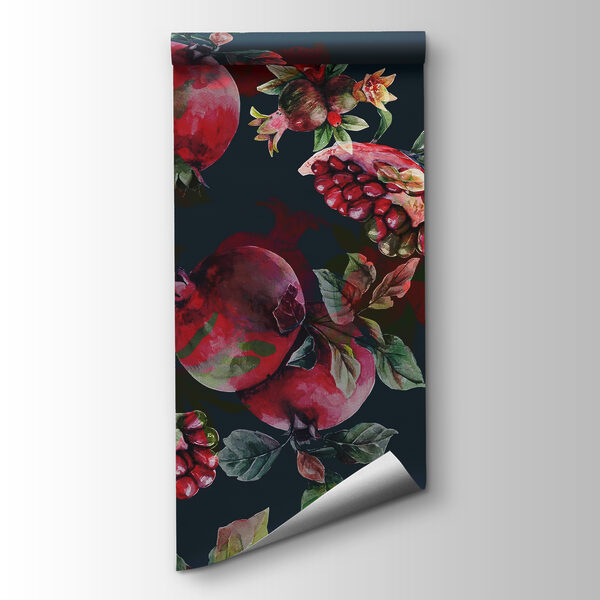 Pattern of pomegranates and flowers