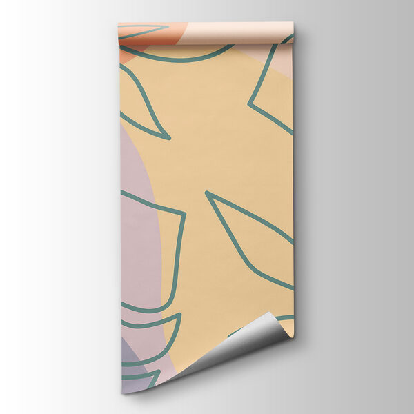 Pattern of leaves on a colorful background