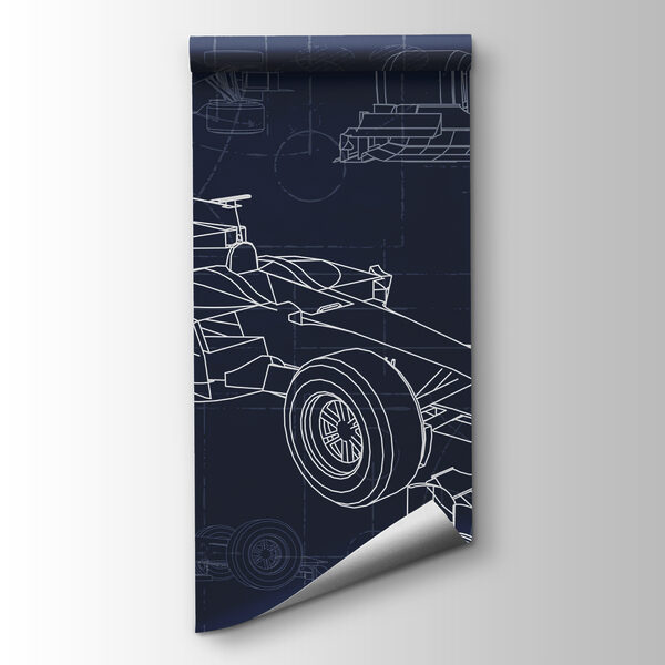 Blueprint of a race car
