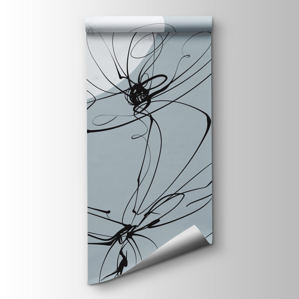 Drawing of flowers and circles