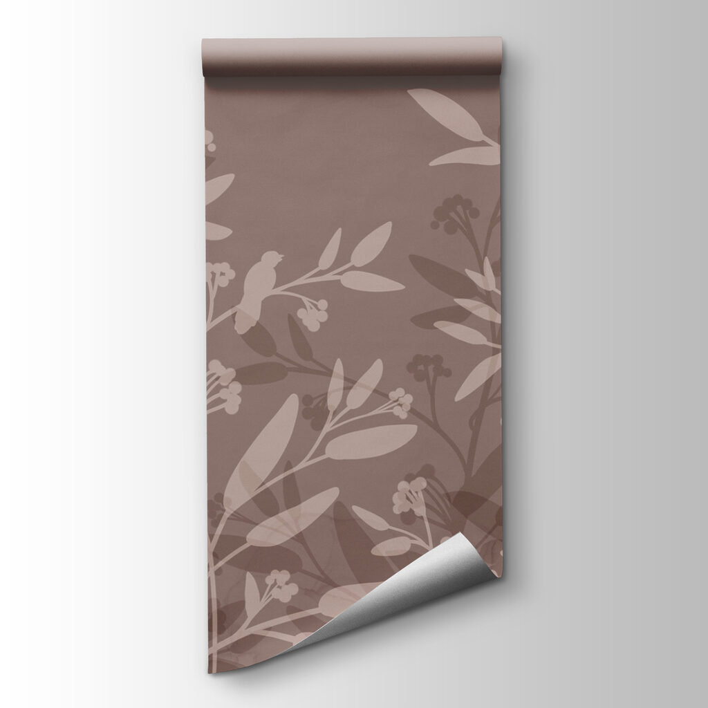 Gentle leaf silhouettes on muted background Gentle leaf silhouettes on muted background