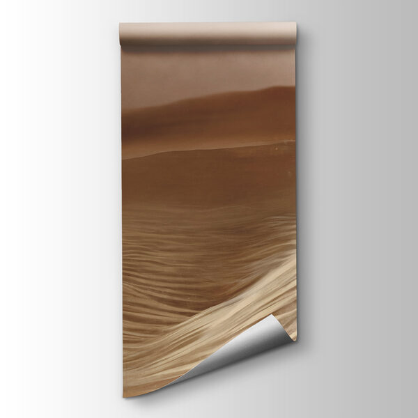 Desert with waves and a sun