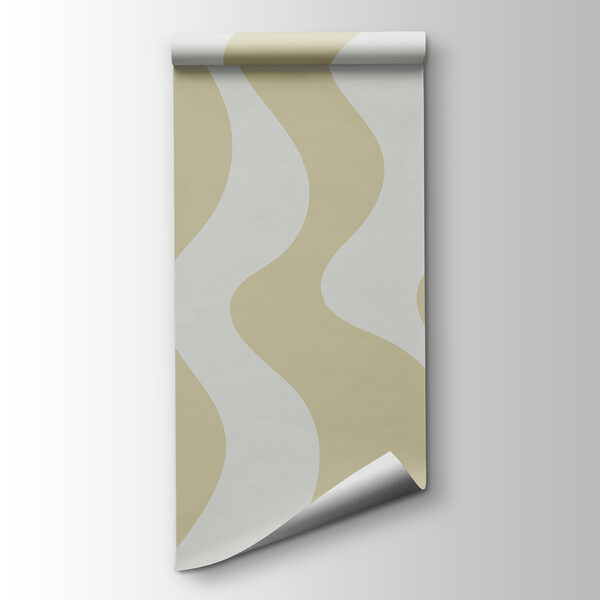 Tan and white wavy lines