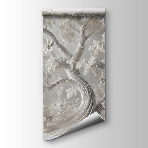 White tree with flowers