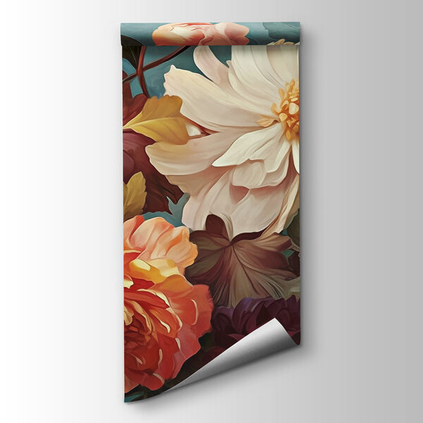 Colorful blooms in a serene backdrop