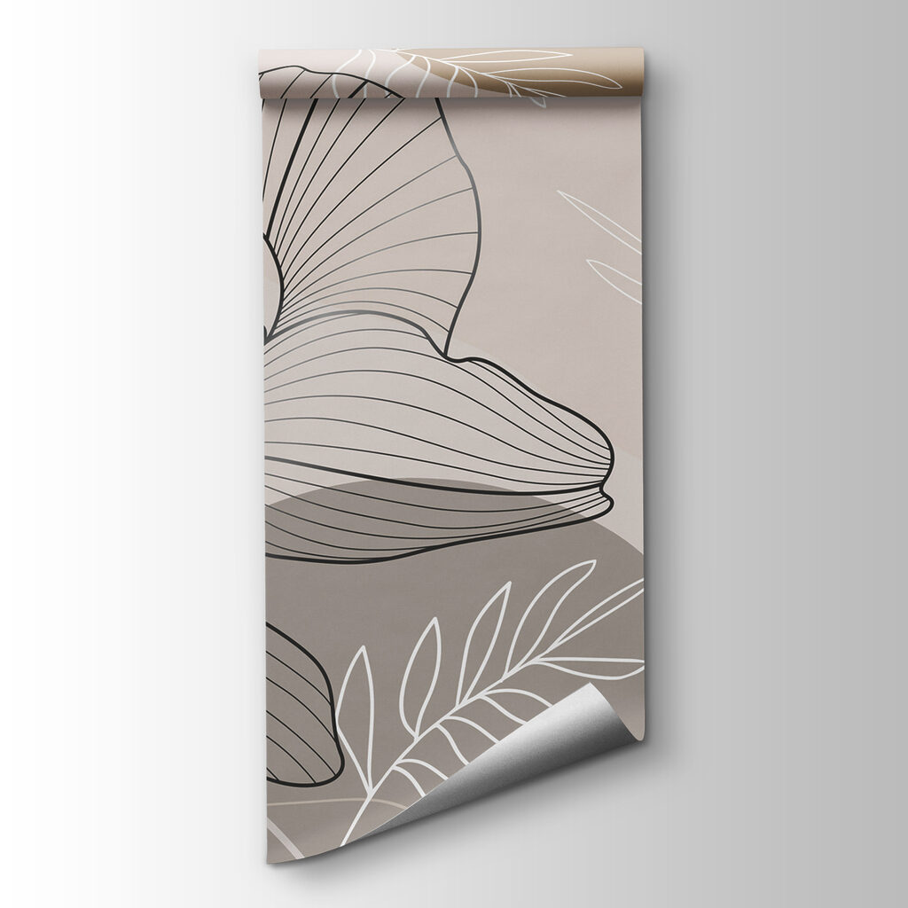 Elegant floral line art design Elegant floral line art design