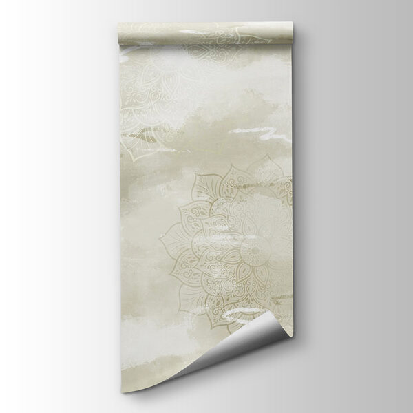 Serene mandala design in muted tones Serene mandala design in muted tones