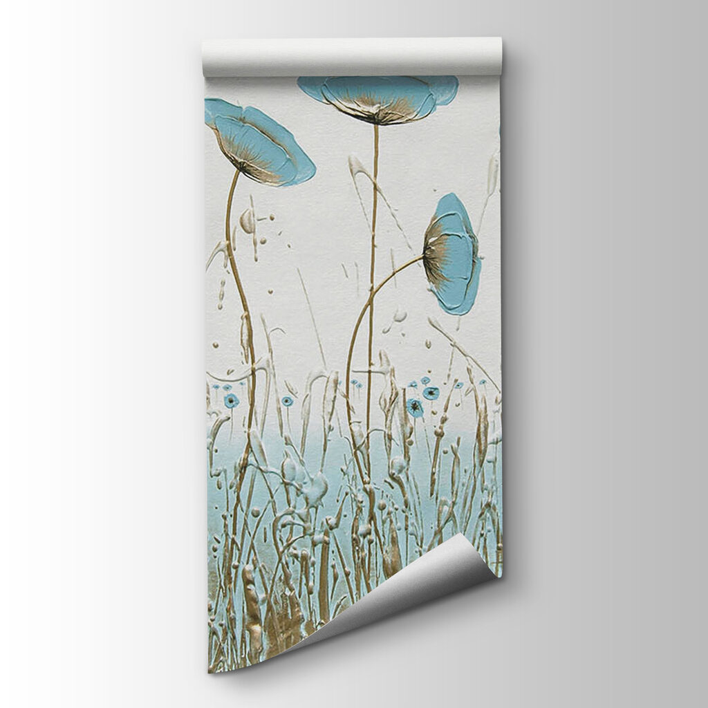 Painting of flowers in a field Painting of flowers in a field