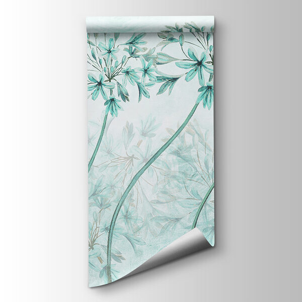 A painting of flowers and butterflies A painting of flowers and butterflies