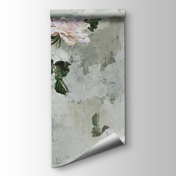 Painting of flowers on a wall