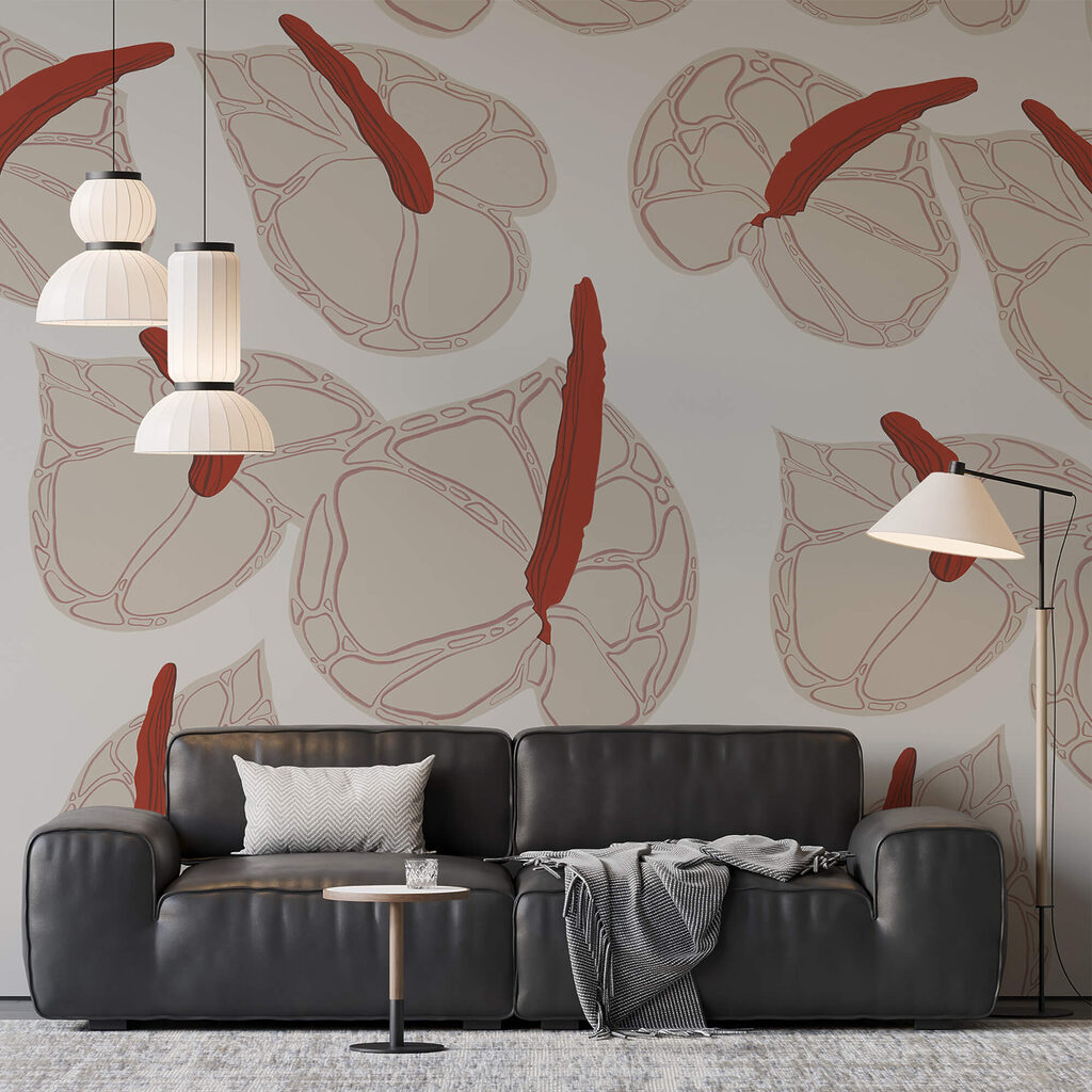 Vzor květin na bílém pozadí