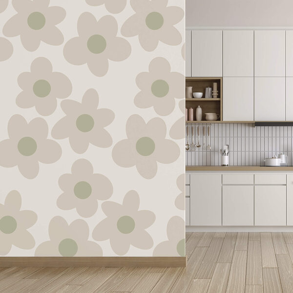 Vzor květin na bílém pozadí