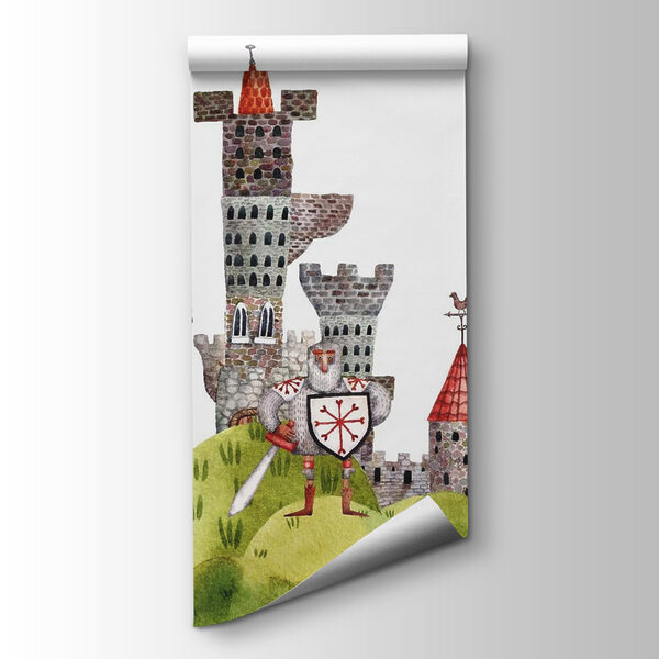 Watercolor painting of a castle