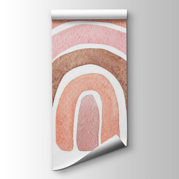 Watercolor rainbow on a white background