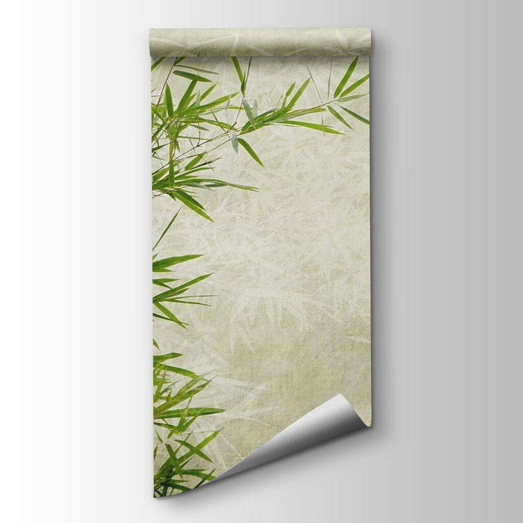 Lush bamboo against a textured background