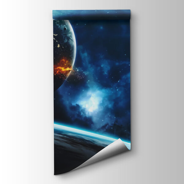 Planet with a crack in the earth Planet with a crack in the earth