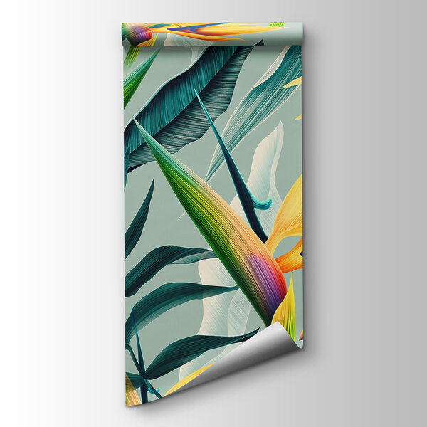 Colorful flowers and leaves