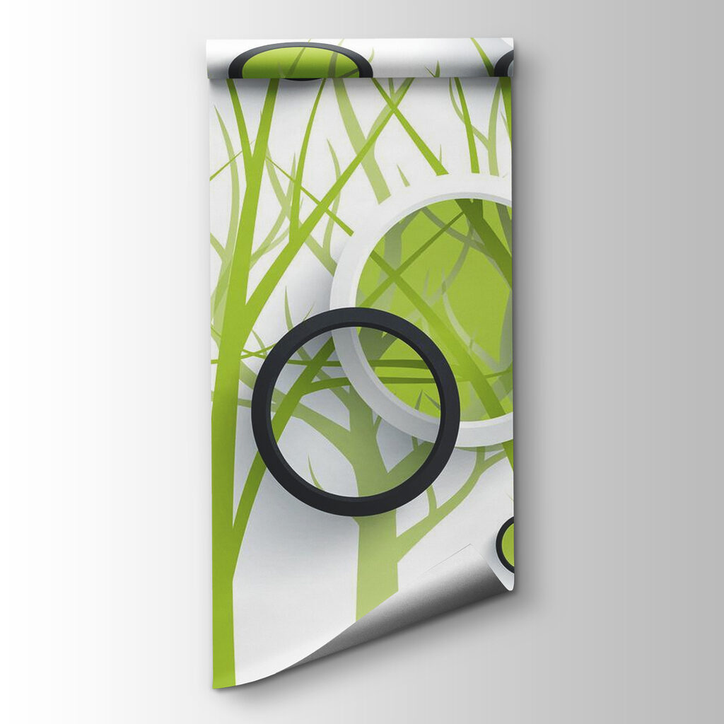 Wallpaper with circles and trees Wallpaper with circles and trees