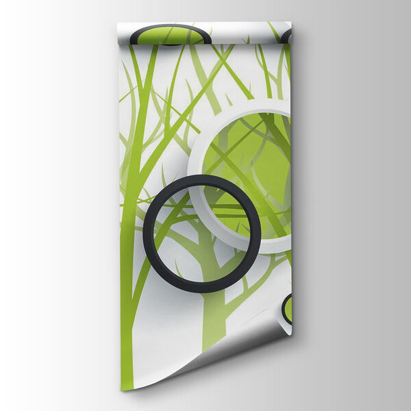 Wallpaper with circles and trees Wallpaper with circles and trees