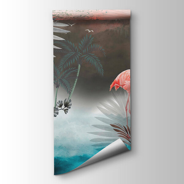 Painting of flamingos and plants Painting of flamingos and plants