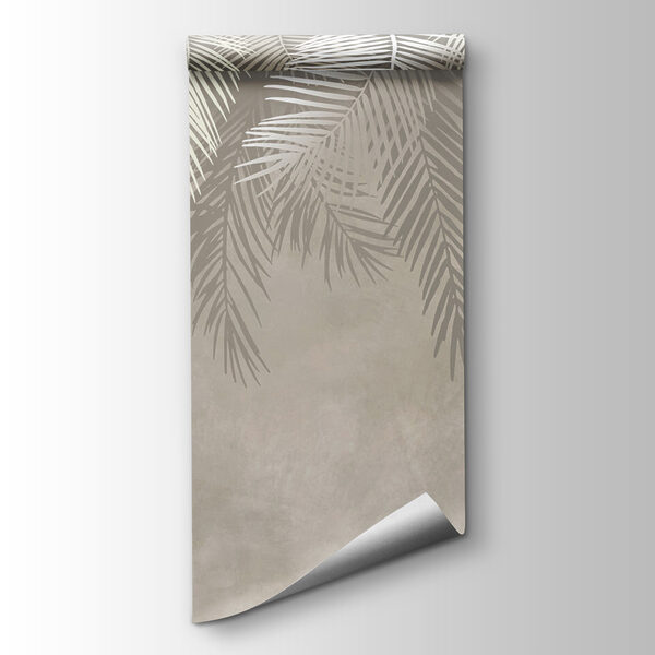 White leaves on a gray background