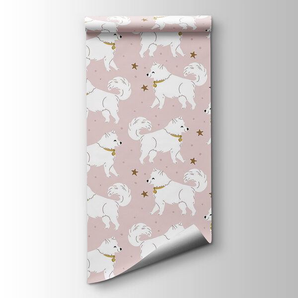 Pattern of white dogs