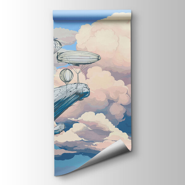 Whale with hot air balloons Whale with hot air balloons