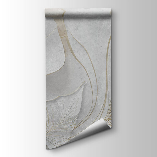 Elegant leaves in serene grayscale hues