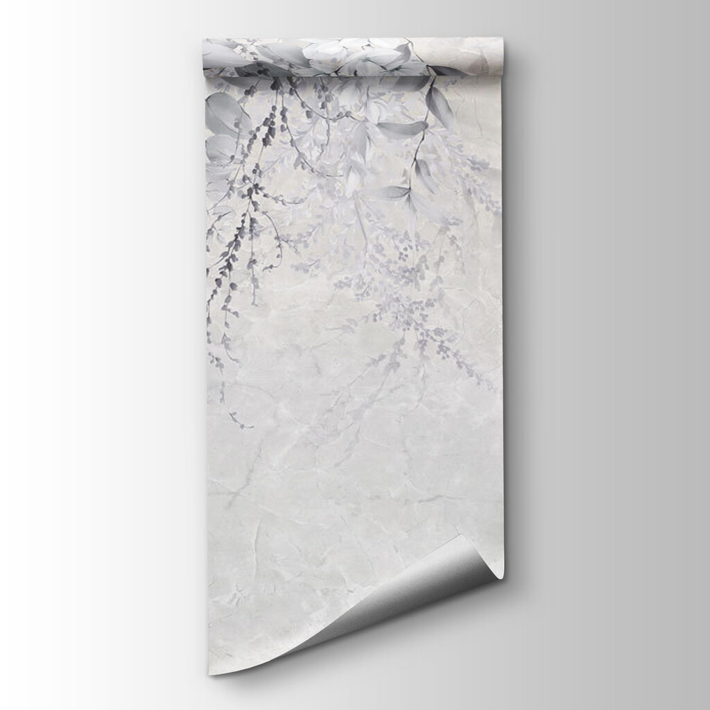 White and gray floral design White and gray floral design